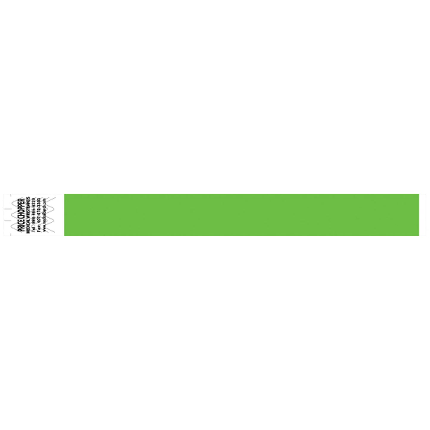 Wristband, Tyvek 1", Solid Lime Green, 1000/bx