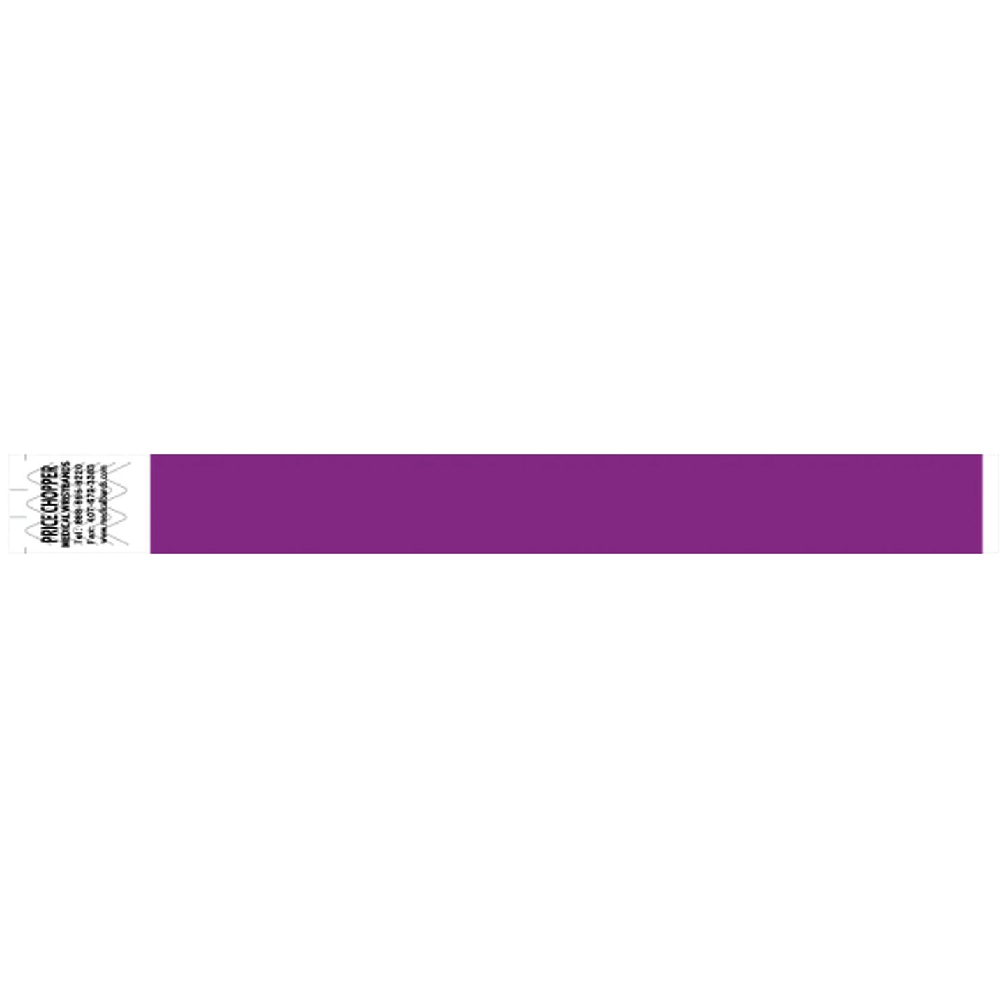 Wristband, Tyvek 1", Solid Purple, 1000/bx
