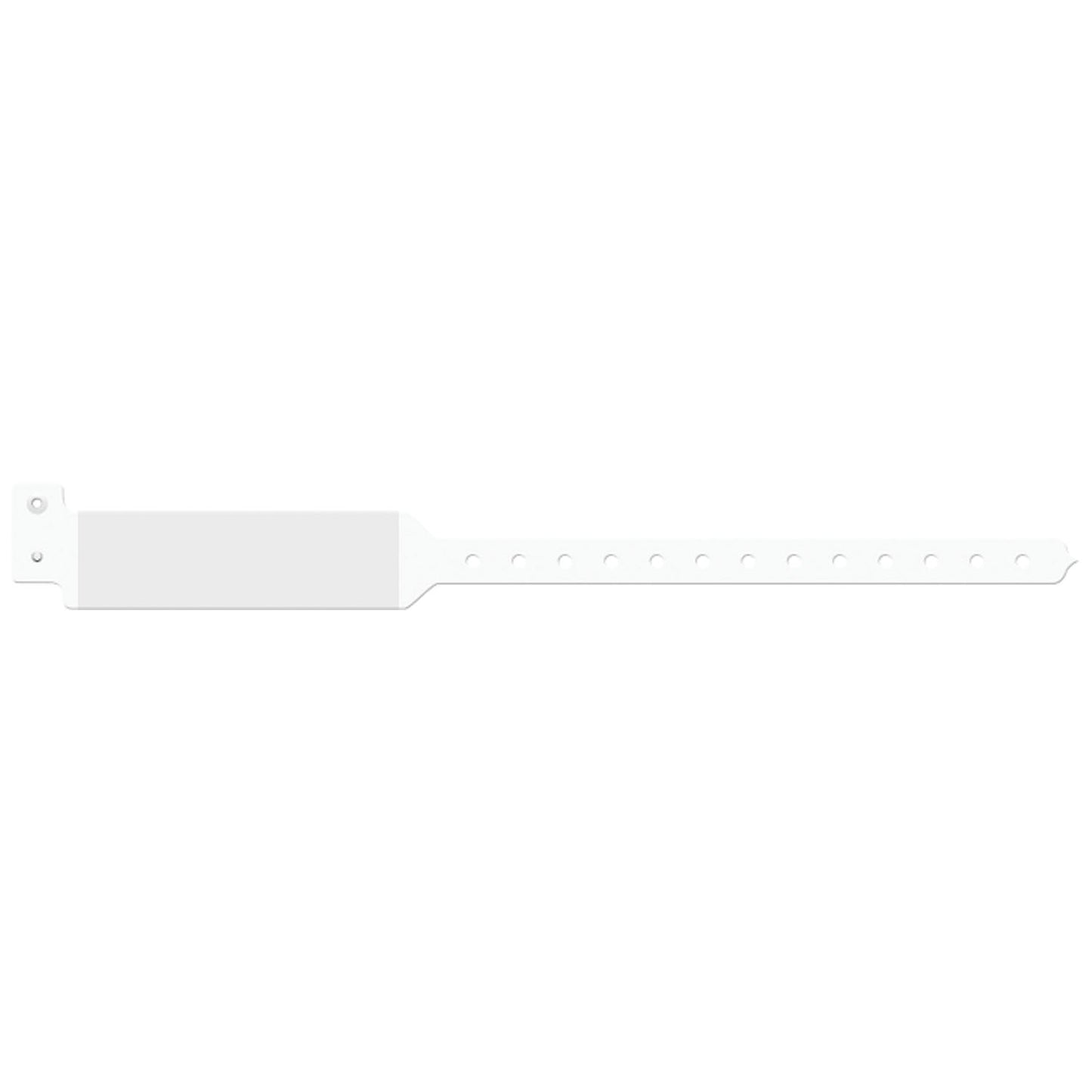 Wristband, Adult, Imprinter Tri-Laminate, Custom Printed, White, 500/bx