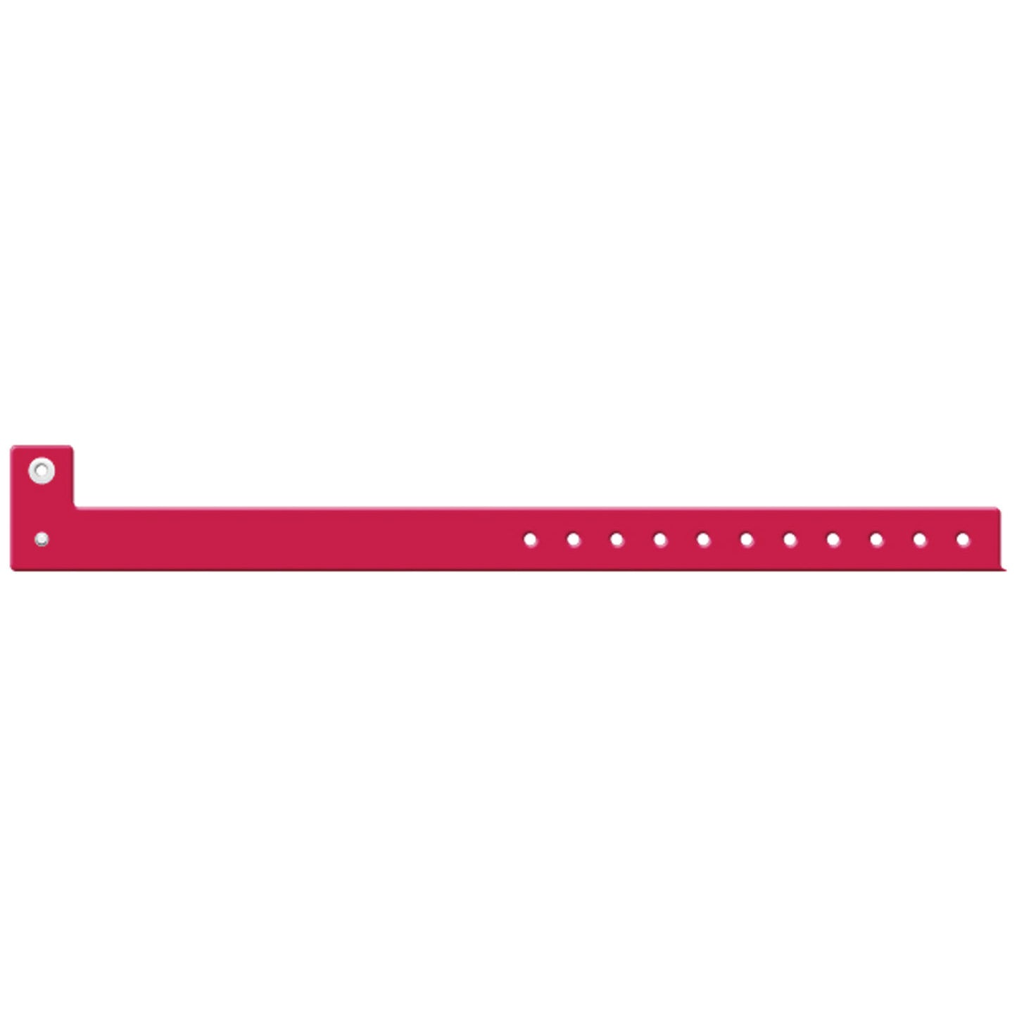 Wristband, Adult/ Pediatric, L Shape Tri-Laminate, Cranberry, 500/bx