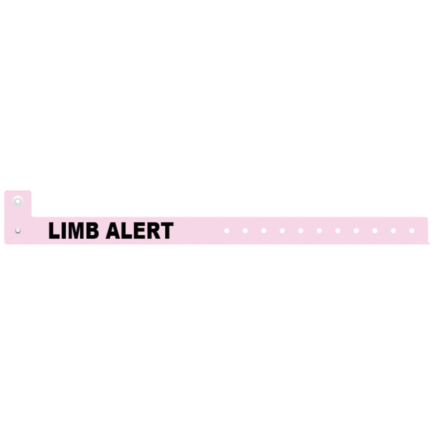 Wristband, L Shape, Tri-Laminate, Limb Alert, Pink, 500/bx
