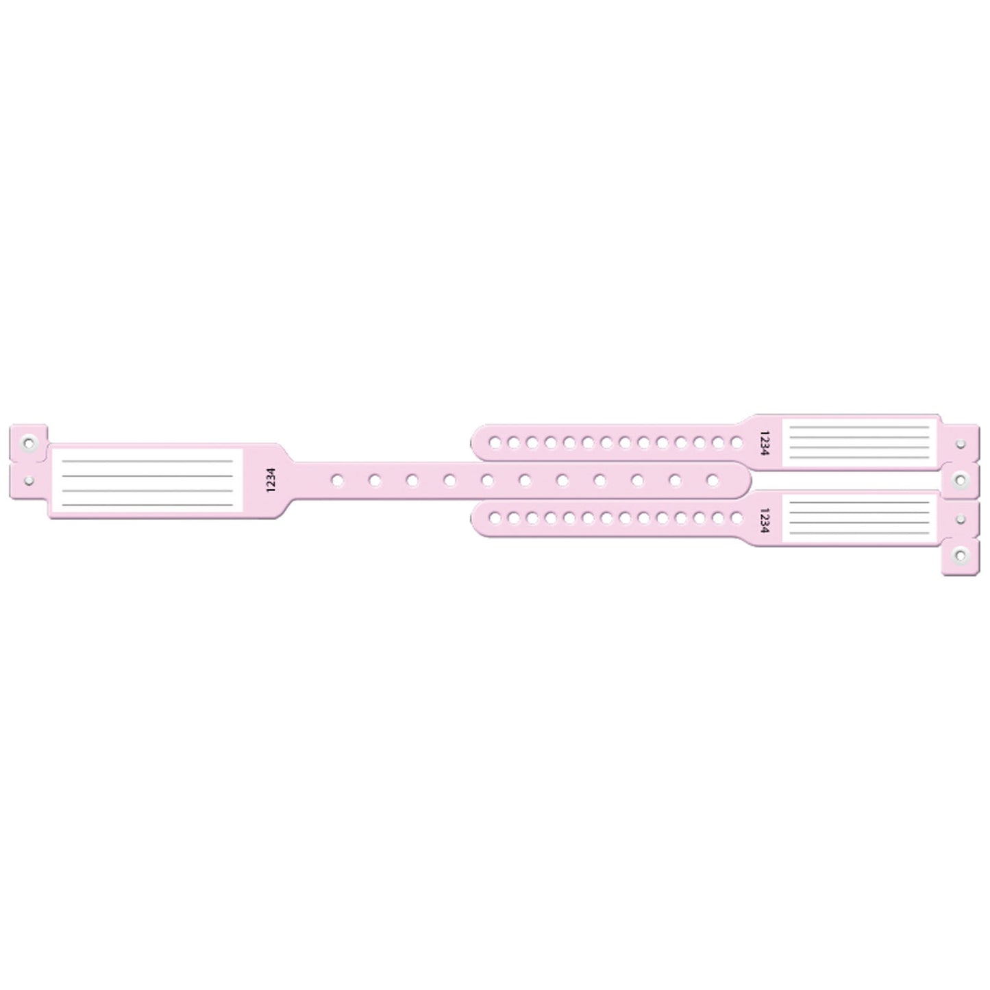 Wristband Set, 3-Part, Mother-Baby Set, Insert, Pink, 100/bx