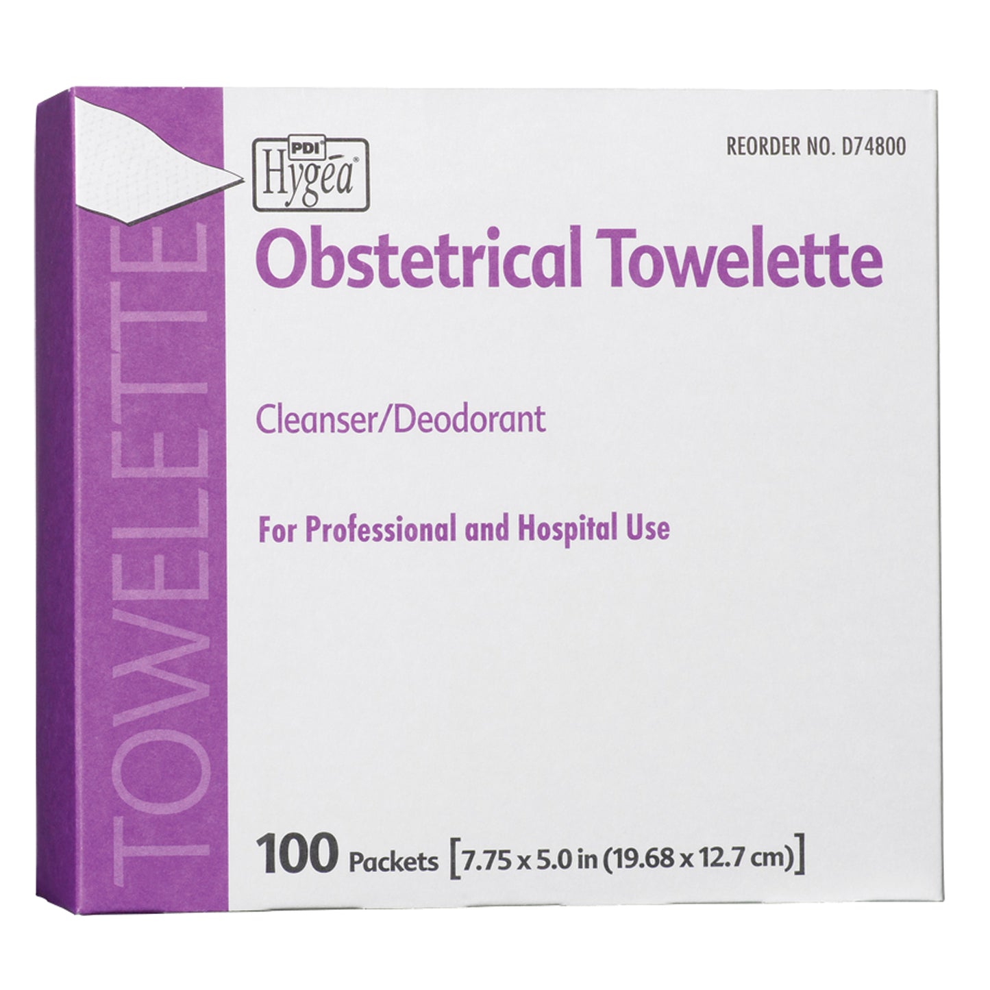 Obstetrical Towelette, 7.75" x 5", 1/pk, 100 pk/bx, 10 bx/cs