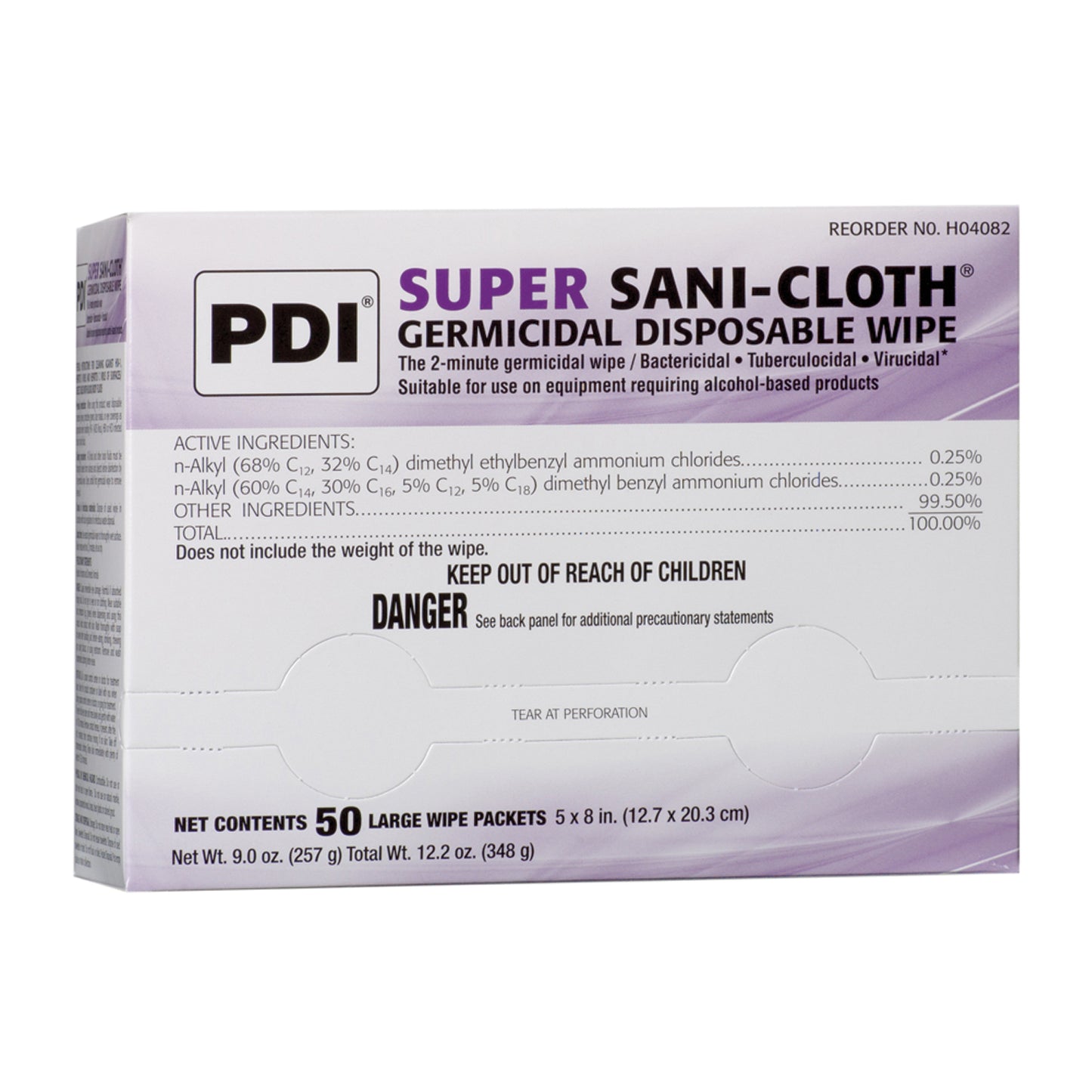 Germicidal Disposable Wipe, Large, Individual, Boxed, 5" x 8", 50/bx, 10 bx/cs (80 cs/plt) (Item is considered HAZMAT and cannot ship via Air or to AK, GU, HI, PR, VI) (US Only) (Products cannot be sold on Amazon.com or any other 3rd party site)