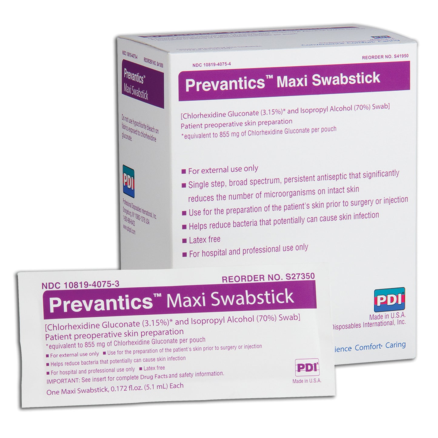 Maxi Swabstick, 3.25" x 8", 30/bx, 10 bx/cs (25 cs/plt) (US Only) (Products cannot be sold on Amazon.com or any other 3rd party site)