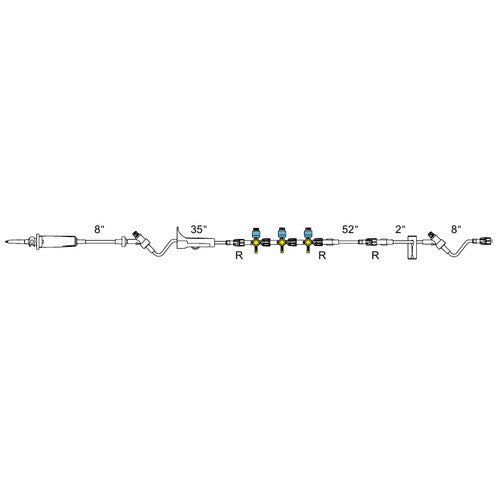 IV Admin Set, 117" Length, 24/cs (Rx) (Custom Item) (Item is Non-Returnable) (Continental US+HI Only, Excluding IN and ND)