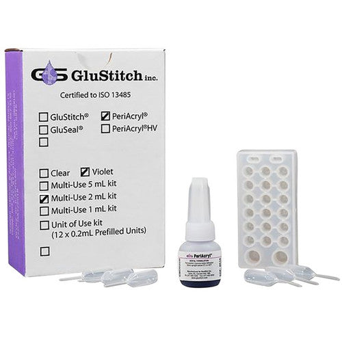 Oral Adhesive, 2 mL Bottle w/ Autoclavable Tray and 20 Pipettes, Violet (ITEM MUST BE KEPT IN COLD STORAGE) (US Only)