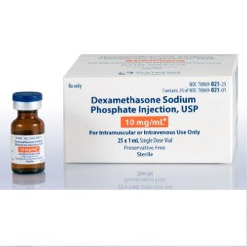 Dexamethasone Sodium Phosphate Injection, 10mg/1mL, 25/ctn (Rx) (US Only, Excluding IN and ND) (Product is Non-Returnable)