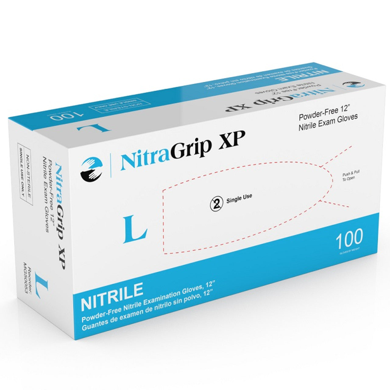 Exam Glove, Nitrile, XX-Large, 12", 6mL, Chemo Tested, Textured, Non-Sterile, 100 pr/bx, 10 bx/cs