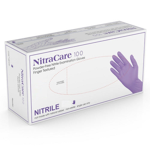 Exam Glove, Nitrile, 2X-Large, Powder-Free, Textured Finger, Violet Blue, Non-Sterile, 90/bx, 10 bx/cs
