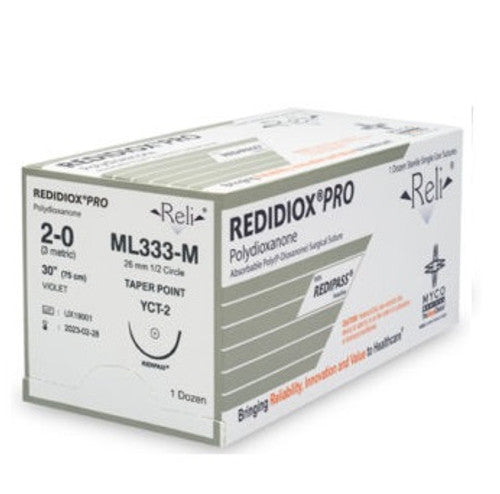 Suture, 2-0, Redidiox, Violet, Monofilament, 30", YCT-2, 12/bx (US Only)
