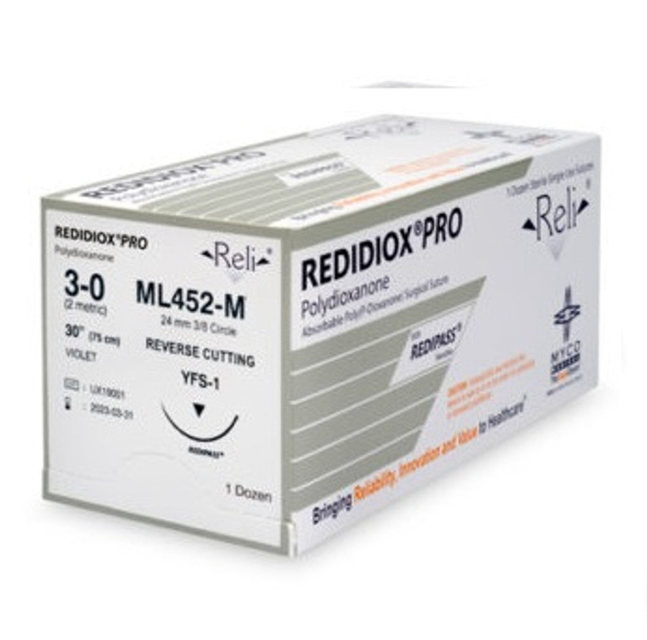 Suture, 3-0, Redidiox, Violet, Monofilament, 30", YFS-1, 12/bx (US Only)