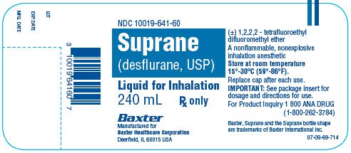 Suprane Desflurane Liquid, 240 ml Bottle, 6/pk (Rx) (Continental US Only) (Product Access Restricted. Check with your sales rep to verify eligibility)