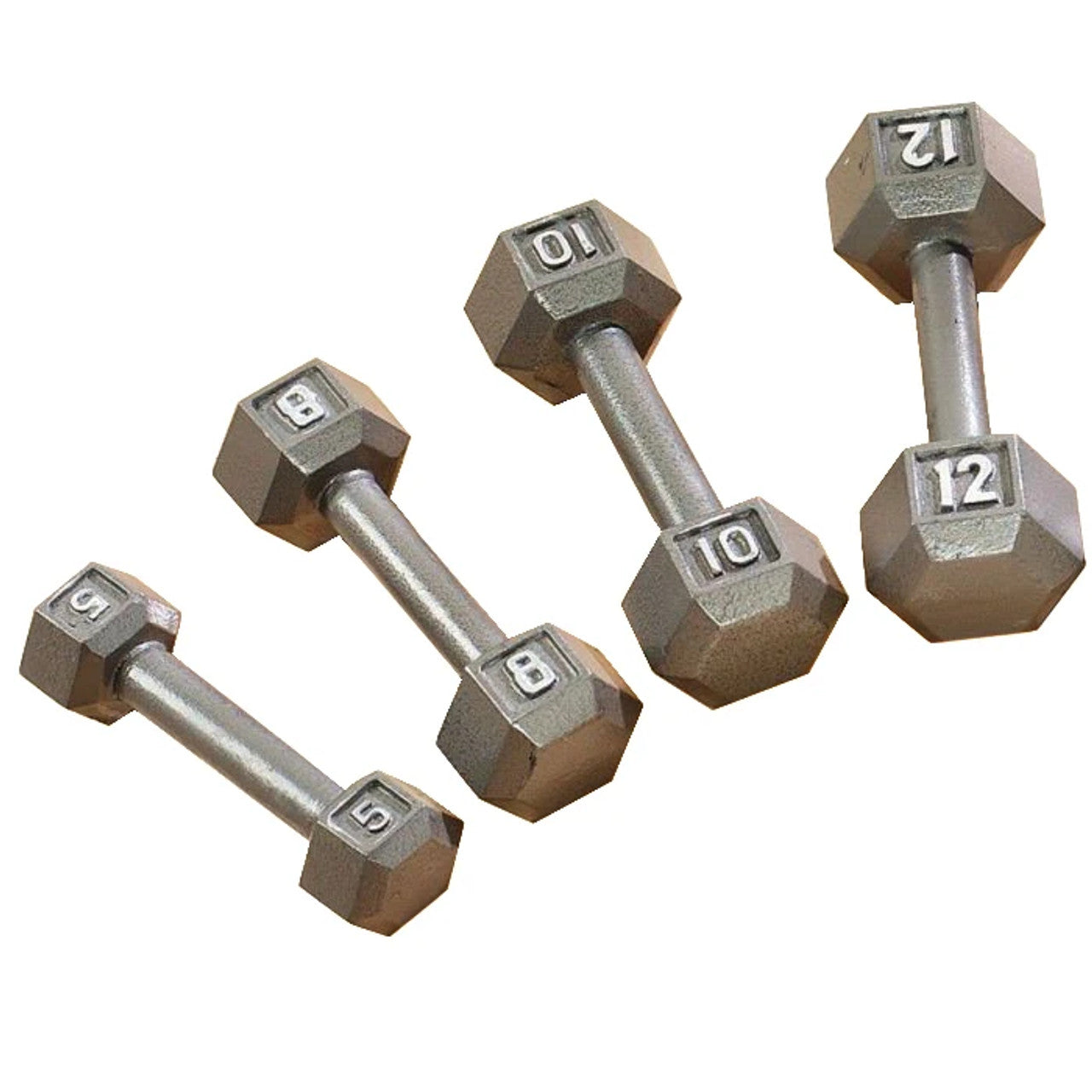 Iron Dumbbells, 5 lb, Vinyl-Coated, 2/pr
