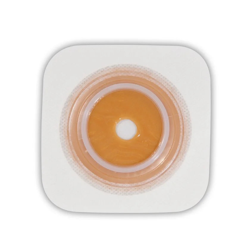 Skin Barrier with Tape Collar, Pre-Cut, Flexible, Tan, 1 3/4" Flange, 1 1/8" Stoma Opening, 10/bx (Continental US Only)