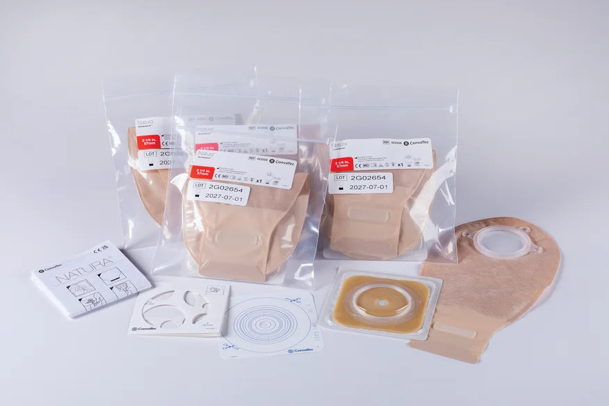 Kits, Ostomy Surgical Post Operative, 2-Piece, Includes: (1) Stomahesive Moldable Skin Barrier with Mold to Fit Opening, (1) 12" Transparent Drainable Pouch with 1-Sided Comfort Panel, InvisiClose Tail Closure, (1) Low-Pressure Adaptor, 2 3/4" Flange, Non-Sterile, 5/bx (Continental US Only) (To Be DISCONTINUED)