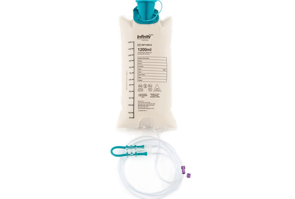 EnteraLite Infinity Enteral Pump Delivery Set with ENFit Connector, 1200mL, 30/cs (64 cs/plt) (US ONLY)