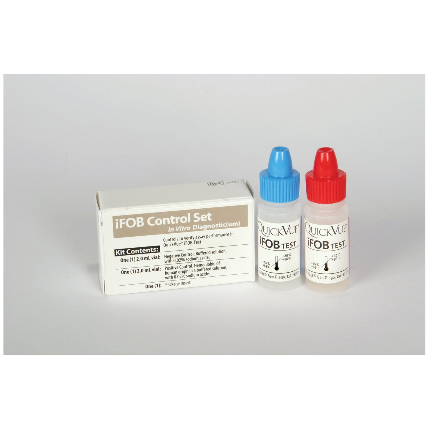 Positive & Negative Controls, For Use with QuickVue iFOB Test Kit Only, Approximately 7 Tests Per Bottle, Room Temperature Storage