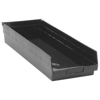 Shelf Bin, 23 5/8" x 8 3/8" x 4", Black, 6/ctn (DROP SHIP ONLY)