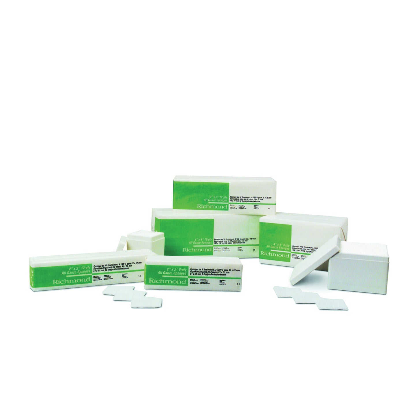 All Gauze Sponge, 3" x 3", 12-Ply, Non-Sterile, 200/slv, 20 slv/cs