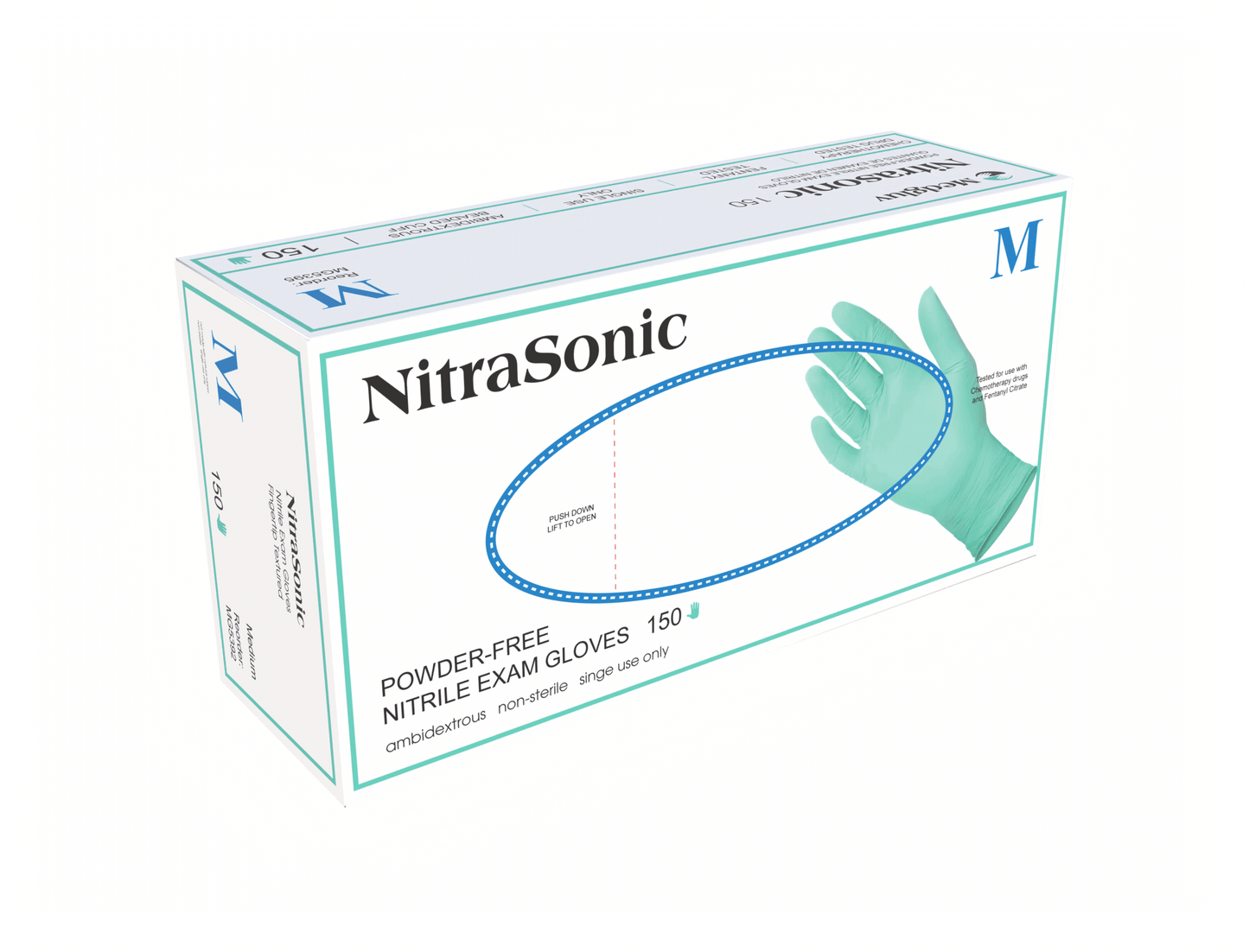 Exam Glove, Nitrile, 2X-Large, Powder-Free, Textured, 5ml Chemo & Fentanyl Tested, 130/bx, 10 bx/cs