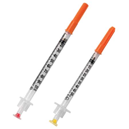 Safety Syringe, Insulin, 0.5ml, 30G x 3/16", Half Unit Markings, U-100, 100/bx, 8 bx/cs