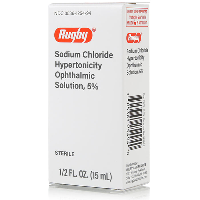 Ophthalmic Solution, Sodium Chloride 5%, 15 ml, NDC# 00536-1254-94, 24/cs (US Only)