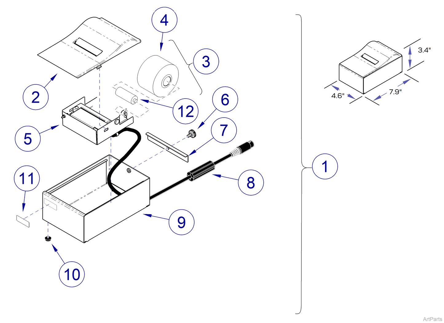 Printer Cover Plate (US Only) (DROP SHIP ONLY) (Delivery Info Sheet Required)