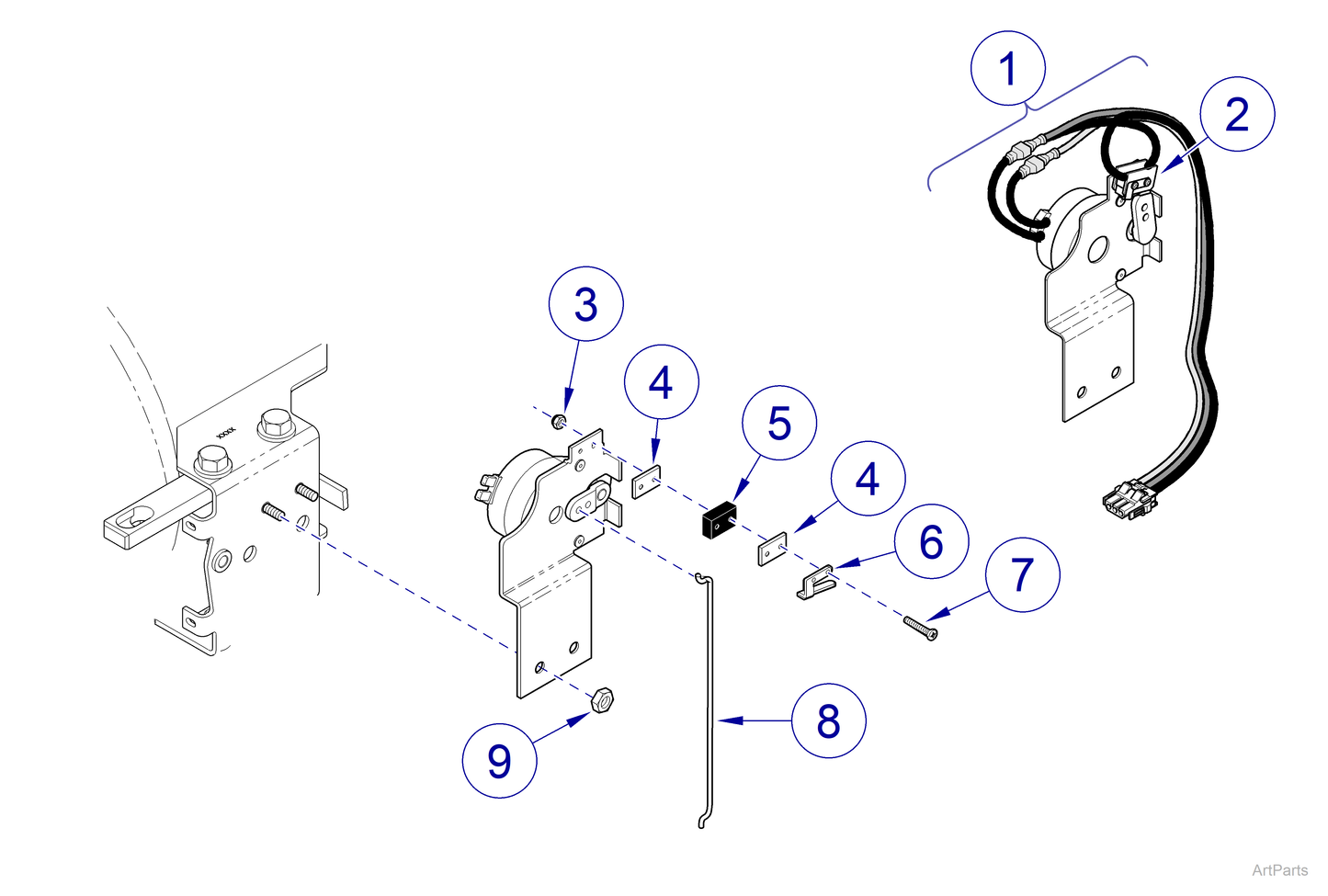 Wire Harness, Door Motor, SWIT, 992 - Repair Parts - Sterilizer (US Only) (DROP SHIP ONLY) (Delivery Info Sheet Required)