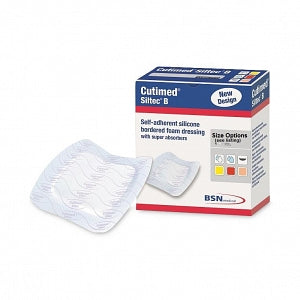 Foam Dressing, with Adhesive Border, 5" x 5", Sterile, 10/bx (092554) (Continental US Only)