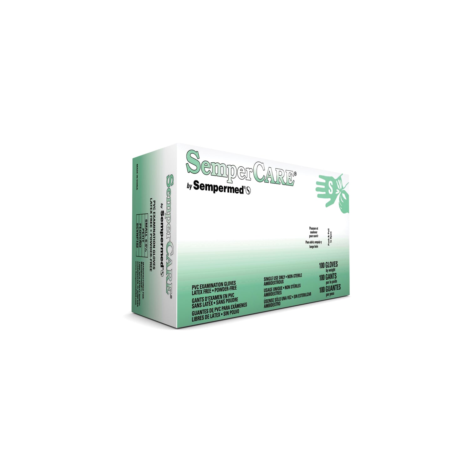 Exam Glove, Vinyl, Smooth, Small, Powder Free (PF), Beaded Cuff, Ambidextrous, 100/bx, 10 bx/cs (60 cs/plt)