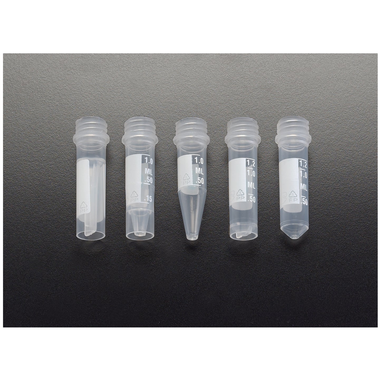 1.5mL Graduated Tube, Conical Bottom, White Marking Area For Sample ID, 1000/cs (Limited Quantities Available when Ordering)
