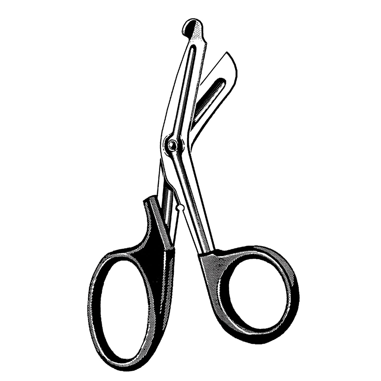 Multi-Cut Utility Scissors, Black, Angled, Serrated, 7 1/2" Overall Length (DROP SHIP ONLY)
