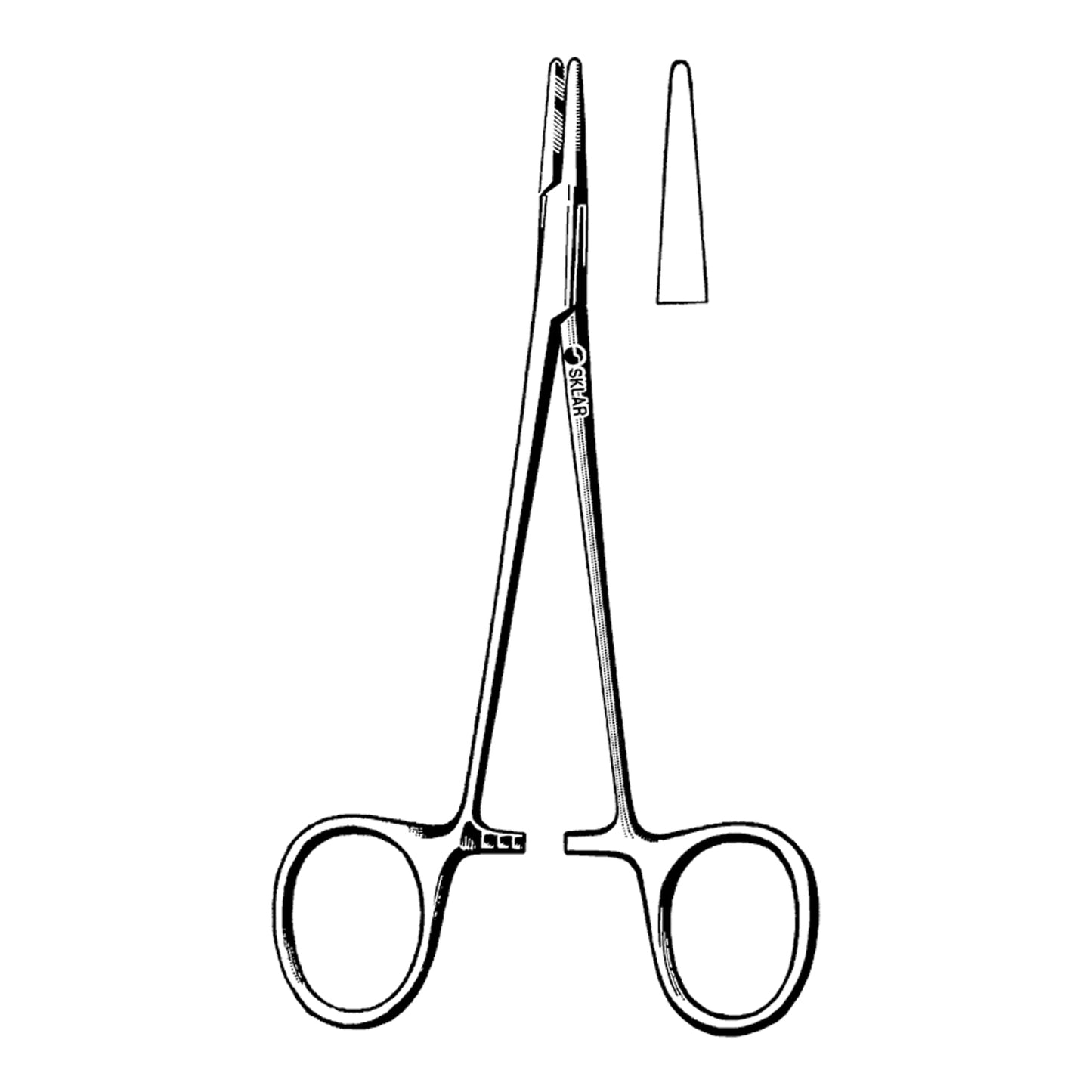 Halsey Needle Holder, Smooth, 5" (DROP SHIP ONLY)