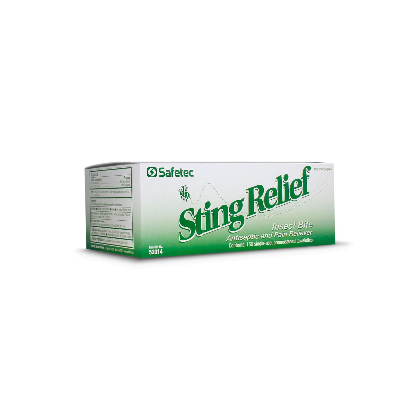 Sting Relief Wipe, 150/bx, 20 bx/cs (Not Available for Sale into Canada) (Item is considered HAZMAT and cannot ship via Air or to AK, GU, HI, MP, PR, VI)