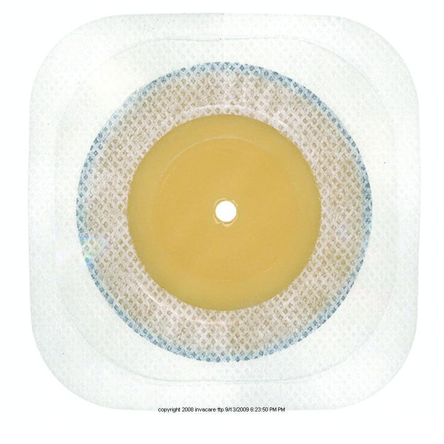 Adhesive Coupling, Pre-Cut, Stomahesive Skin Barrier with Tape Collar, White, 1" Stoma Opening, 4" x 4", 10/bx (Continental US Only)