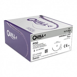 PDO Suture, Taper Point, Unidirectional, Size 2, 70cm, 36mm, 1/2 Circle, Violet, 12/bx