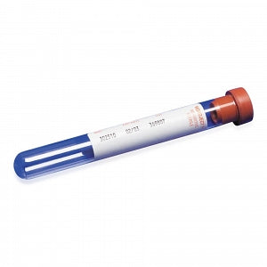 Standard Blood Collection Tube, 16 x 100, 10mL, Non-Silicone Coated Tube, Silicone Coated Stopper, 100/bx, 10 bx/cs (Continental US Only)