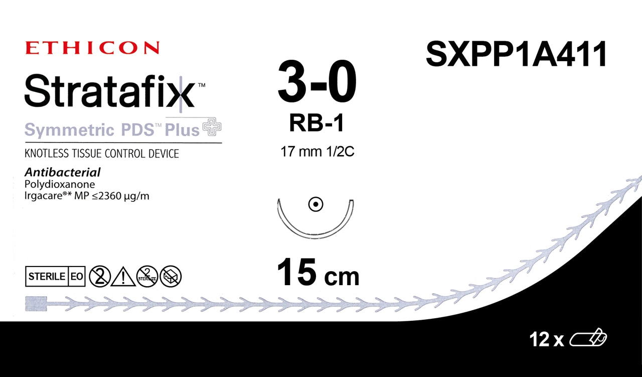 3-0 15CM STRATAFIX Symmetric PDS Plus, RB-1, 12/bx (Continental US Only)