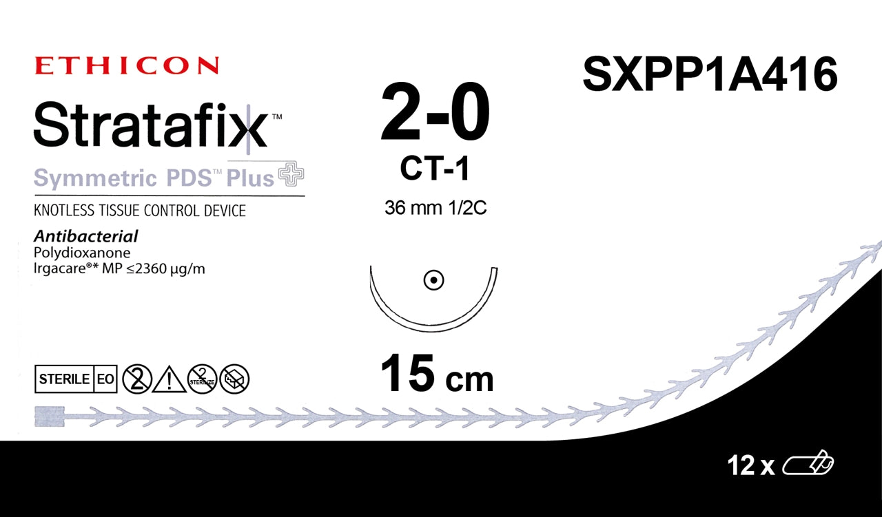 2-0 15CM STRATAFIX Symmetric PDS Plus, CT-1, 12/bx (Continental US Only)