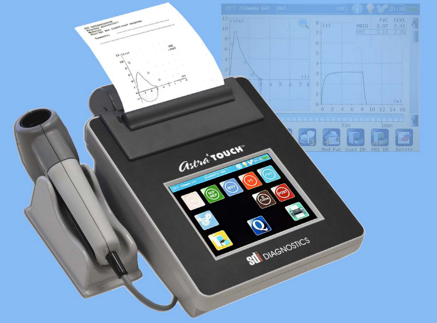 AstraTouch Spirometer Kit, Includes: AstraTouch, Rechargeable Battery