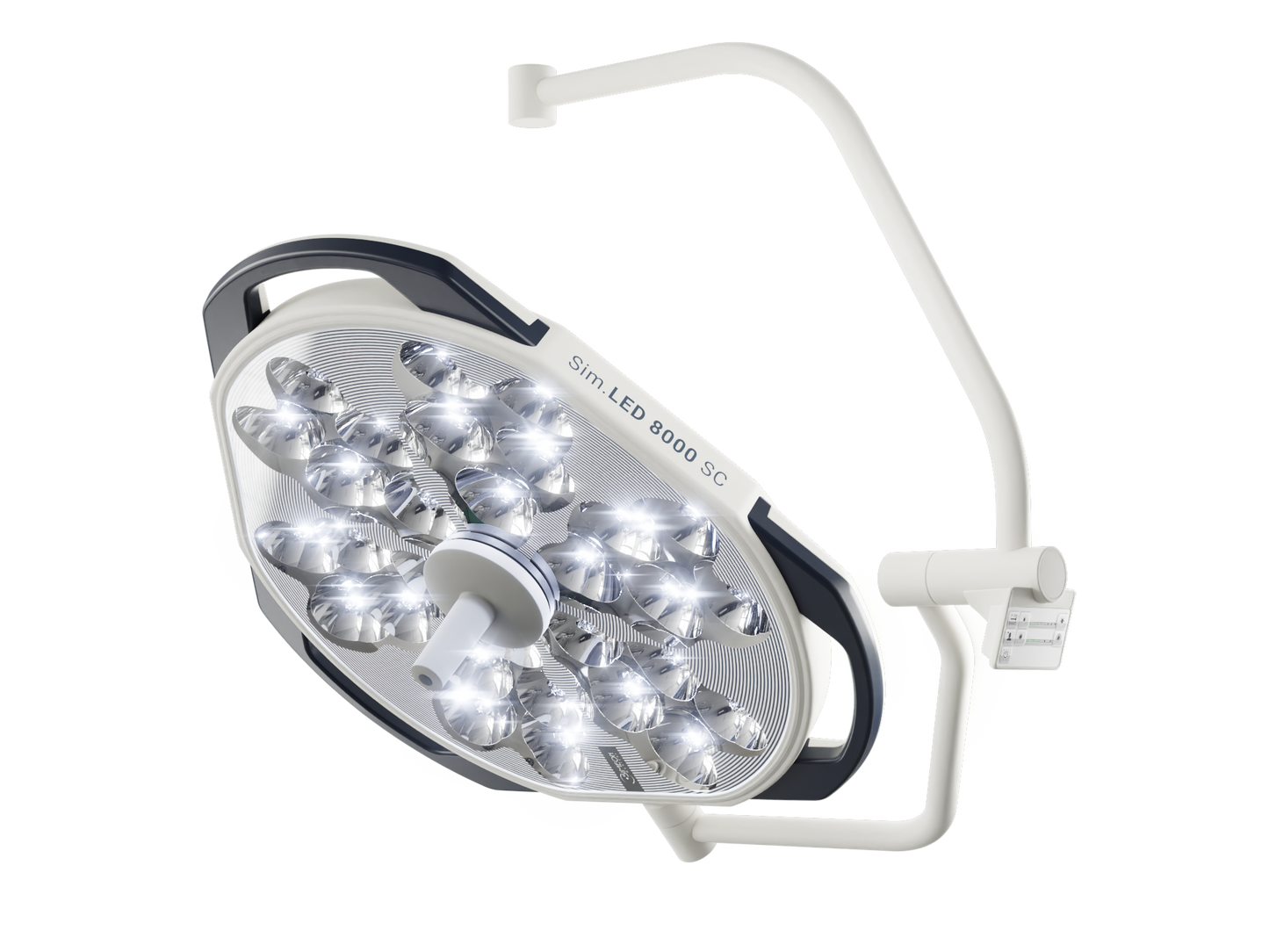 Lighting, Medical, Simeon, Single Sim.LED 500 SC, 2x 32" Monitor Arm, Ceiling (DROP SHIP ONLY)