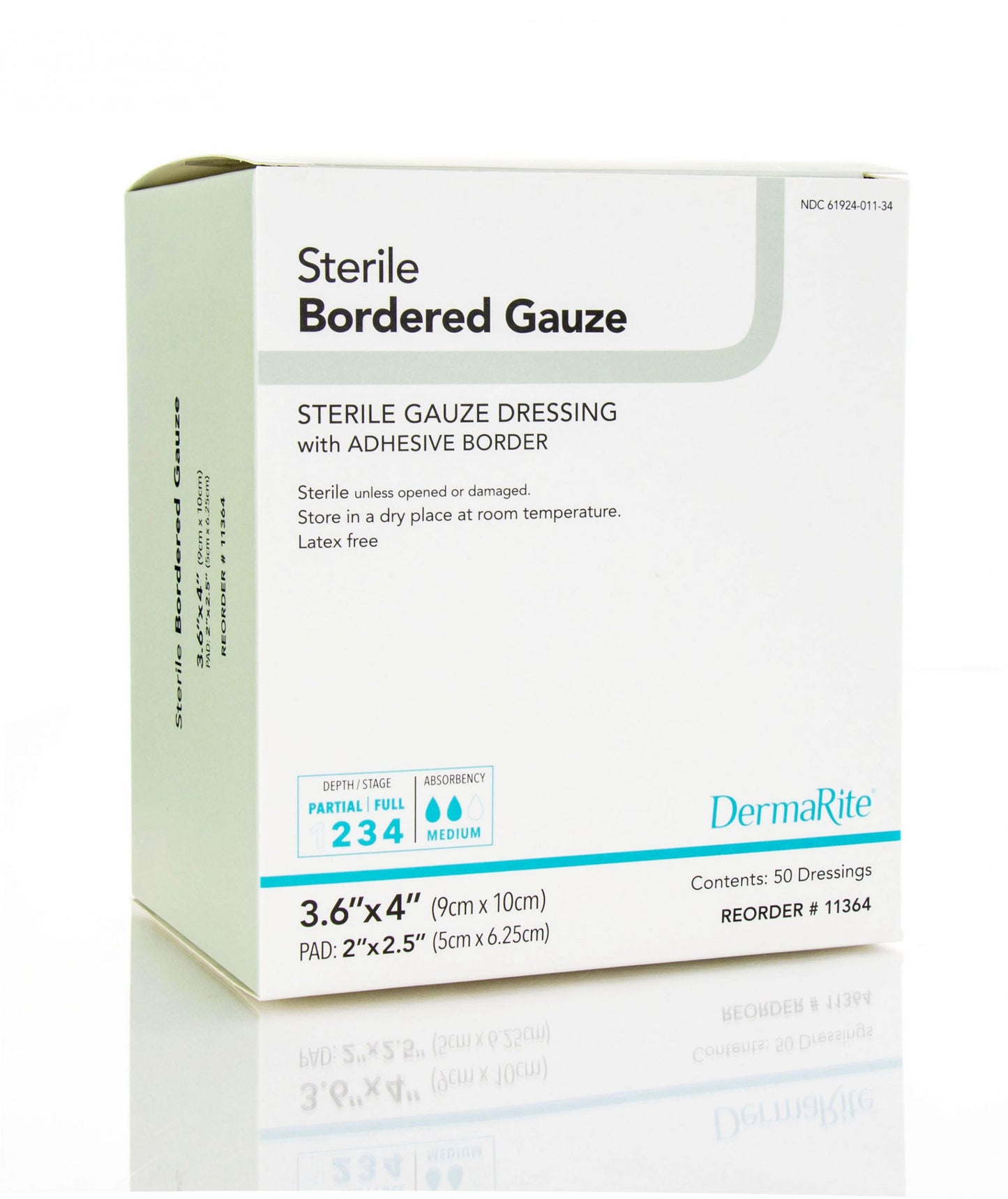 Wound Dressing, Gauze with Adhesvie Border, Sterile, 4" x 4", 25/bx (Products cannot be sold on Amazon.com or any other 3rd party site) (US Only)