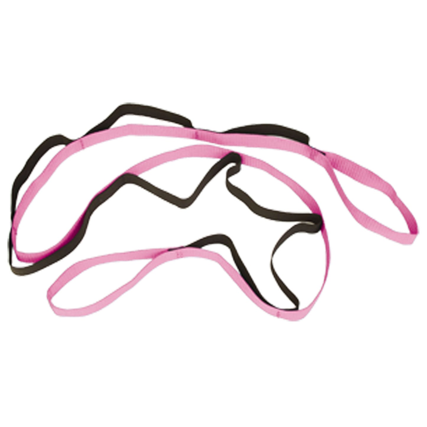 Stretching Aid, 5 ft 7" Long, Pink Webbing with Black Elastic Stretch Strap, Clear Poly Ziplock Bag (092147) (DROP SHIP ONLY)