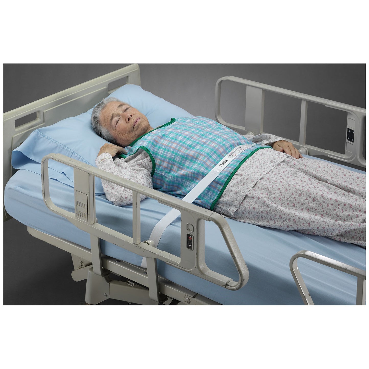 Posey Vest Restraint, Hook and Loop Closures, 2-Strap, Polyester/Cotton, Blue, Medium (Continental US + HI Only)