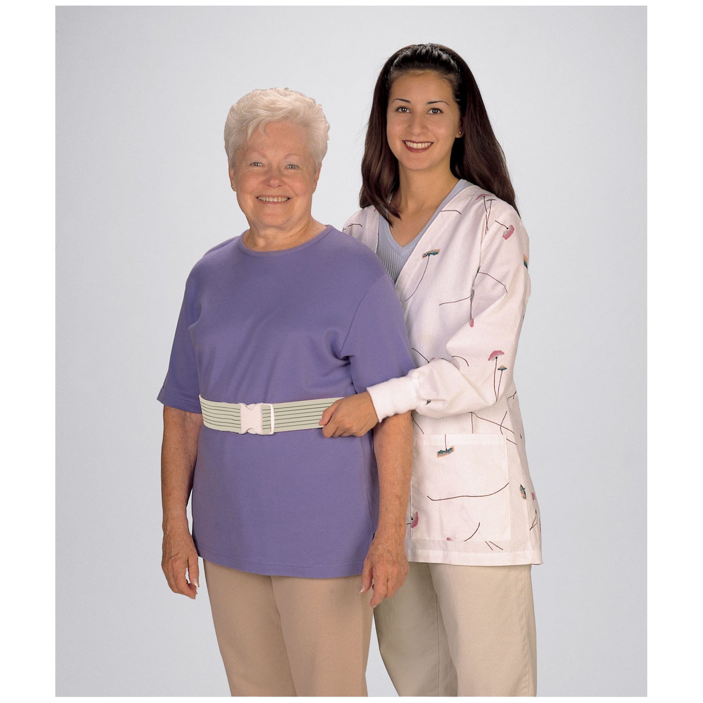 Gait Belt, White, 66", Nickel Buckle, 50/cs (Continental US + HI Only)