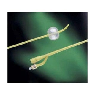 Foley Catheter, 2-Way, Specialty, Tiemann Model, Medium Olive Coude Tip, Single Eye, Red Latex, 14FR, 5cc, 12/cs (US Only)