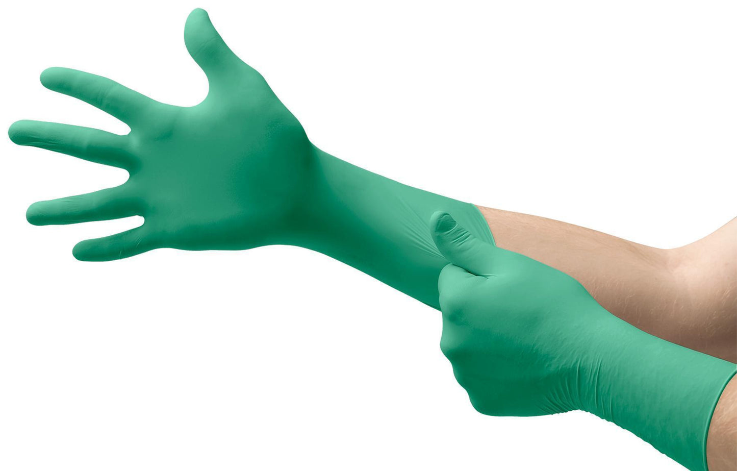 Cleanroom Glove, Nitrile, Large (8.5-9.0), Green, Powder-Free, Disposable, Latex-Free, Non-Sterile, 50/bg, 2 bg/polybag, 10 polybag/liner, 1 liner/cs(US Only)