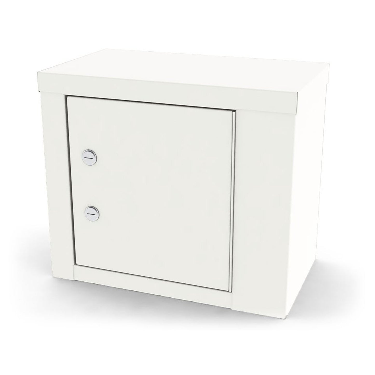 Narcotic Shelf, 7787, Steel with One (1) Adjustable Steel Shelf, Single Door, Double Lock,(keyed differently) 14.125W (35.9cm) x 12 H (30.5cm) x 8.125D (20.6cm), Wall Mountable or Inside Cabinet Mountable, Quiet White (DROP SHIP ONLY)
