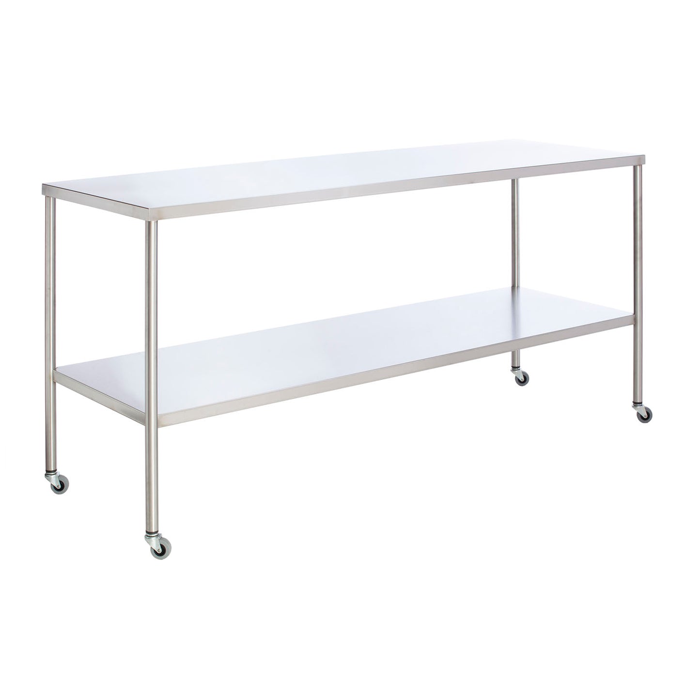 Instrument Table with Shelf, Stainless Steel, 24" x 60" (DROP SHIP ONLY)